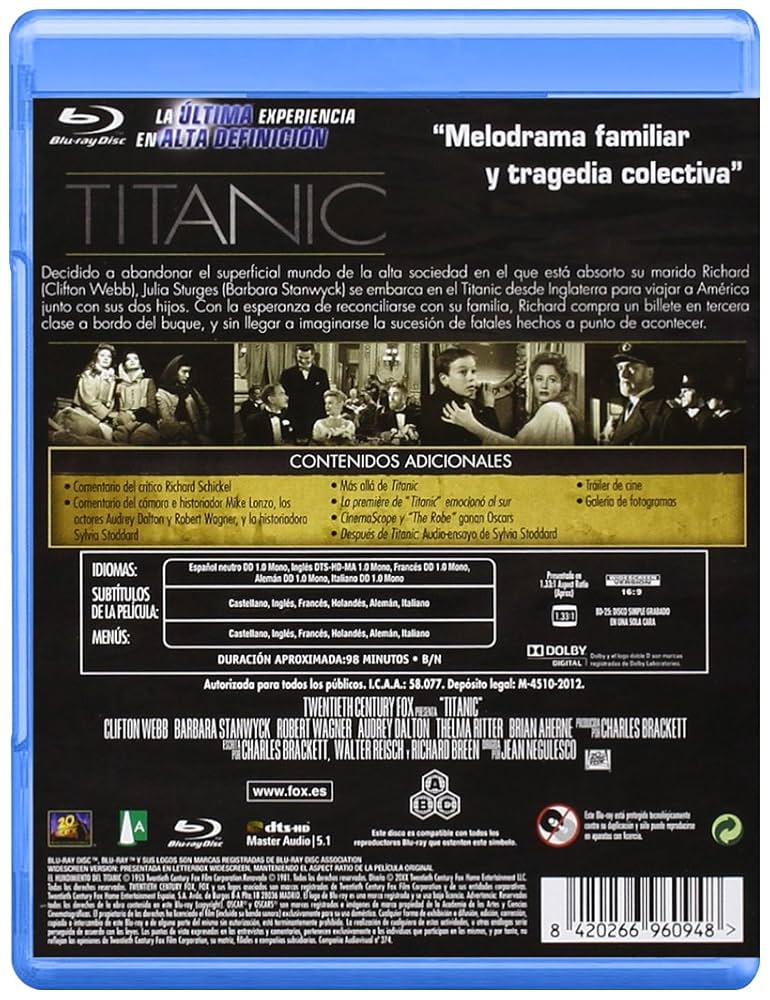 外国映画 Titanic (1953) [Blu-ray] [Import] tf8su2k Titanic 1953 (Blu-Ray) (Import) (European Format - Zone B