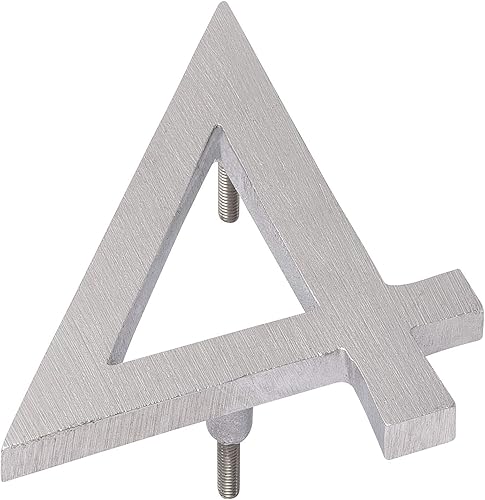 Montague Metal Products MHN-16-F-BA1-4 Números de casa de dirección flotantes modernos y sólidos, 16 pulgadas, aluminio cepillado pulido disponible en Yaxa Peru