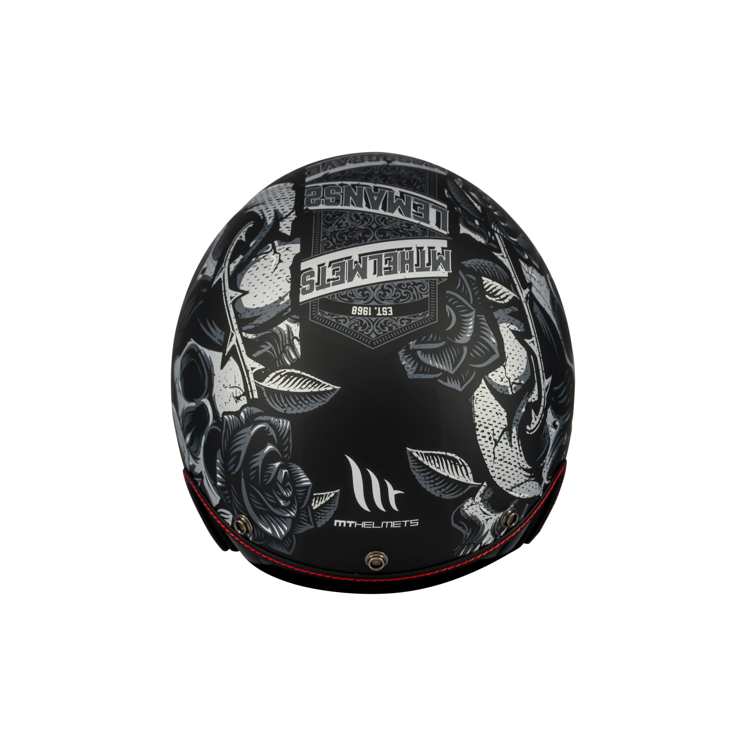 MT Helmets Le Mans 2 SV – Casco Moto Jet Vintage con Detalles en Cuero, Visor Solar Retráctil Full Vision, Interior Lavable y Calota HIRP | Homologado ECE 22.06 & DOT