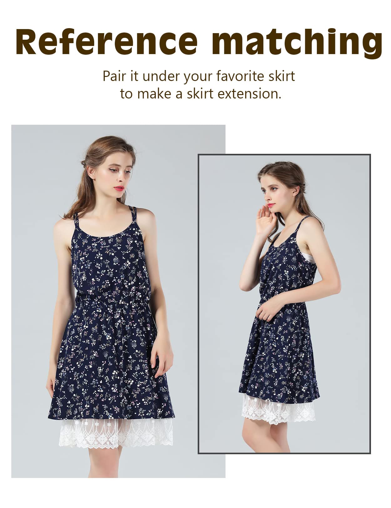 BEAUTELICATE Unterrock Damen Baumwolle Lang Unterrock für Kleid mit Spitze für Dirndl Durchsichtige Kleider Antistatisch Petticoat Halbrock Elfenbein Schwarz