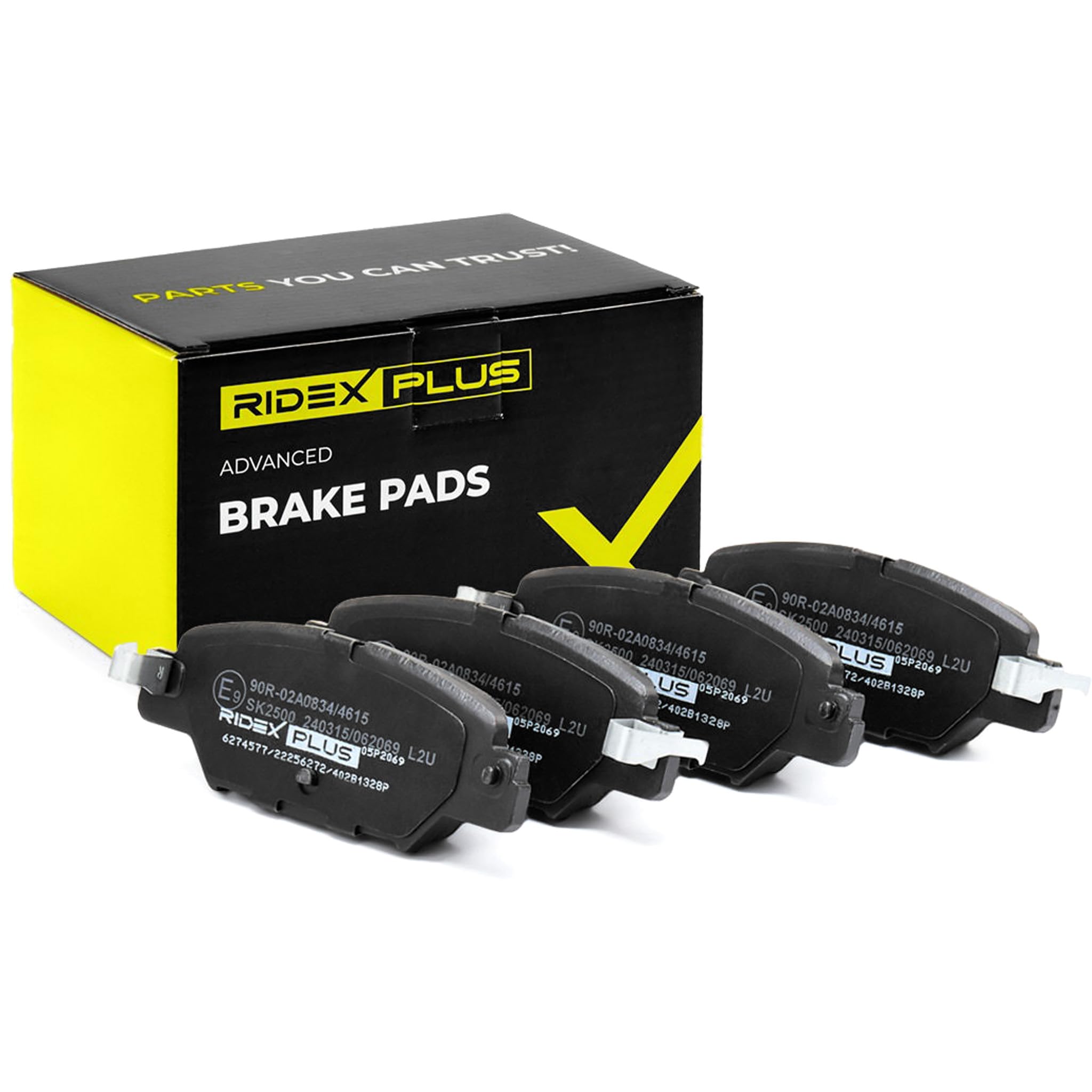 RIDEX PLUS 402B1328P Juego para eje Juego de pastillas de freno Trasero con accesorios Compatible con MAZDA CX-5 KE, GH