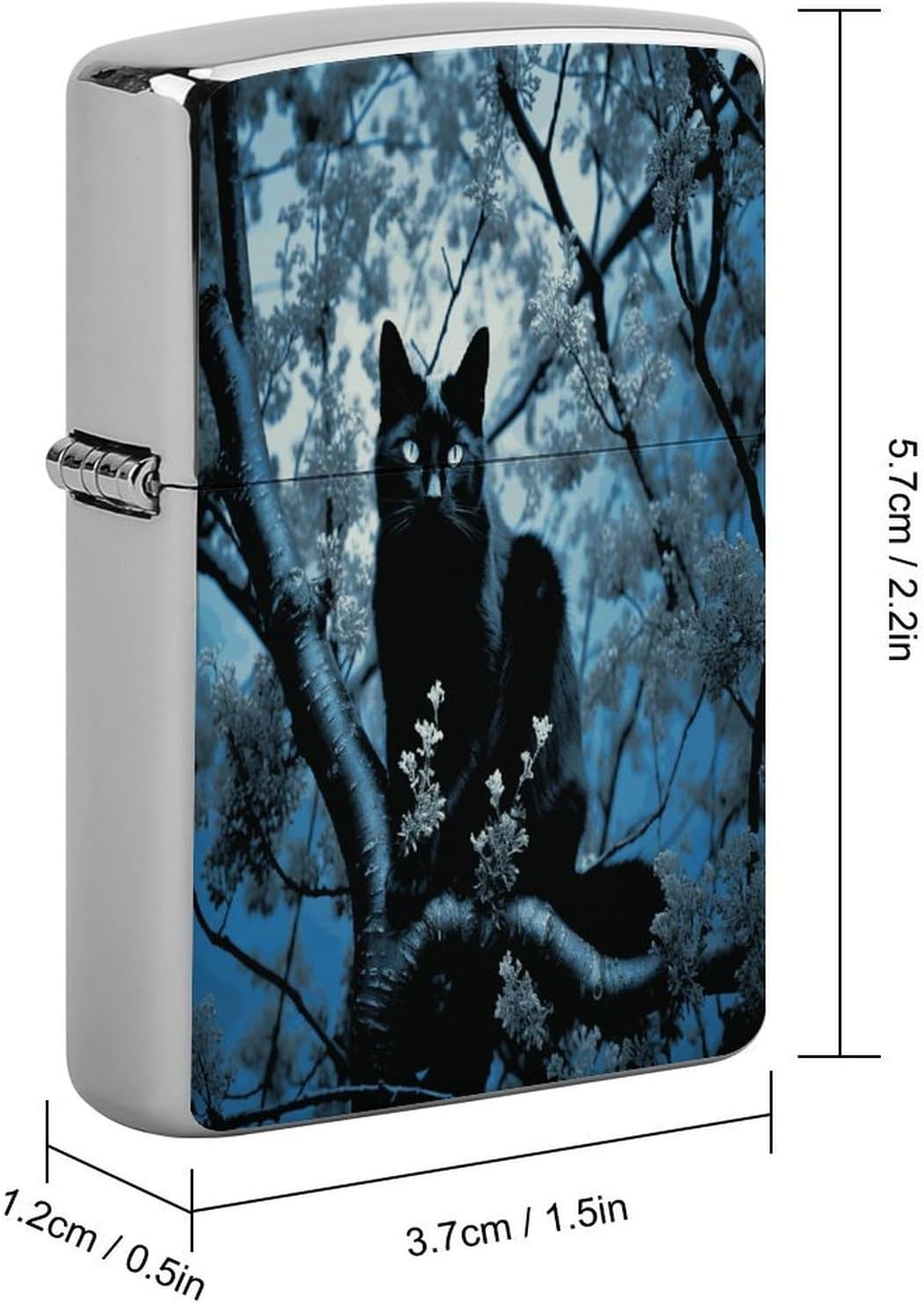 Black Cat on Tree Lighter Case Cover Lighter Shell