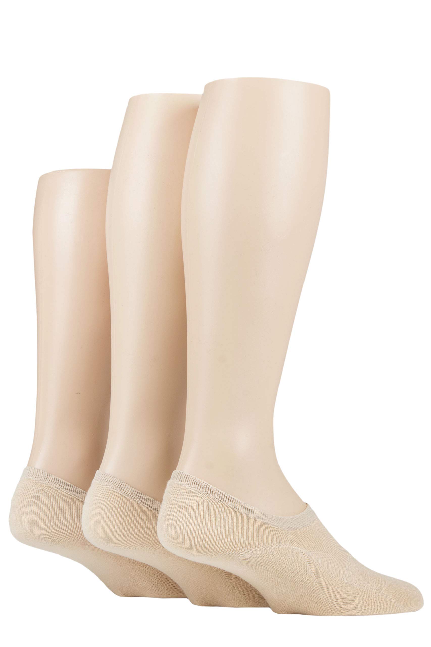 Sockshop Men's Natural Plain Hi Cut Bamboo Liners Pack Of 3 (, 7-11)