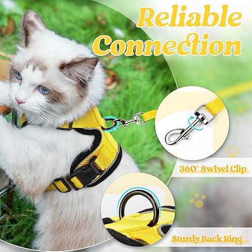 Miniatura 80 de rabbitgoo Arnés y correa para caminar, a prueba de escapes, chaleco suave y ajustable para gatos, fácil de controlar, transpirable, tiras