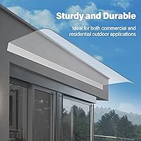 Vista 2 de Toldo con dosel, protección UV contra lluvia y nieve, refugio contra la lluvia, toldo de mantenimiento gratuito con cubierta transparente gruesa