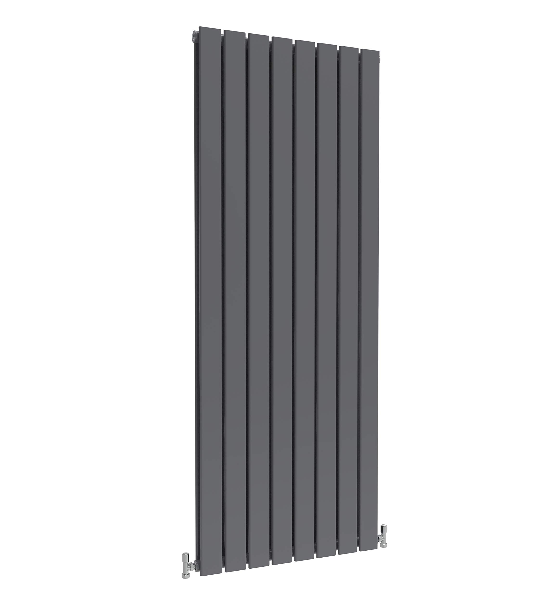 Huiyang Anthracite Vertical Radiator Flat Panel Designer Central Heating Rads Double 1600X544mm