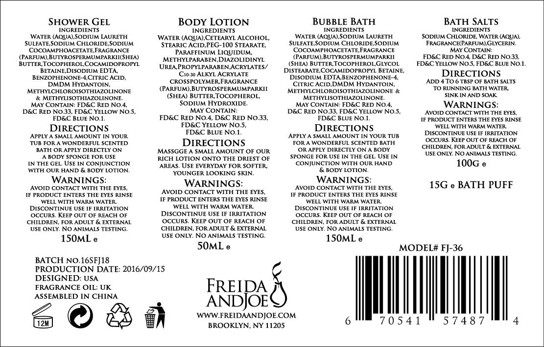 Tropical Mango Pear Fragrance Spa Set for Women - Bath & Body Set in Stylish Orange Tub - Gift Ready with Shower Gel, Body Lotion, Bubble Bath, Bath Salts, and Bath Puff – Mother's