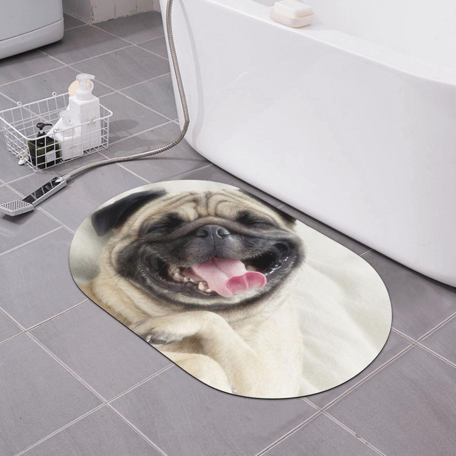 Tapis de bain antidérapant avec motif moderne et séchage rapide