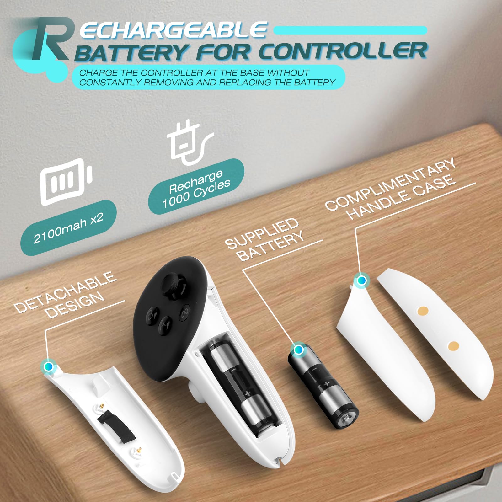 HURRA Base de carga para Meta Quest 3S/Quest 3/Quest 2/Quest Pro, estación de carga rápida con indicador LED/auriculares de carga magnética y controladores, 2 baterías recargables, cargador USB-C y