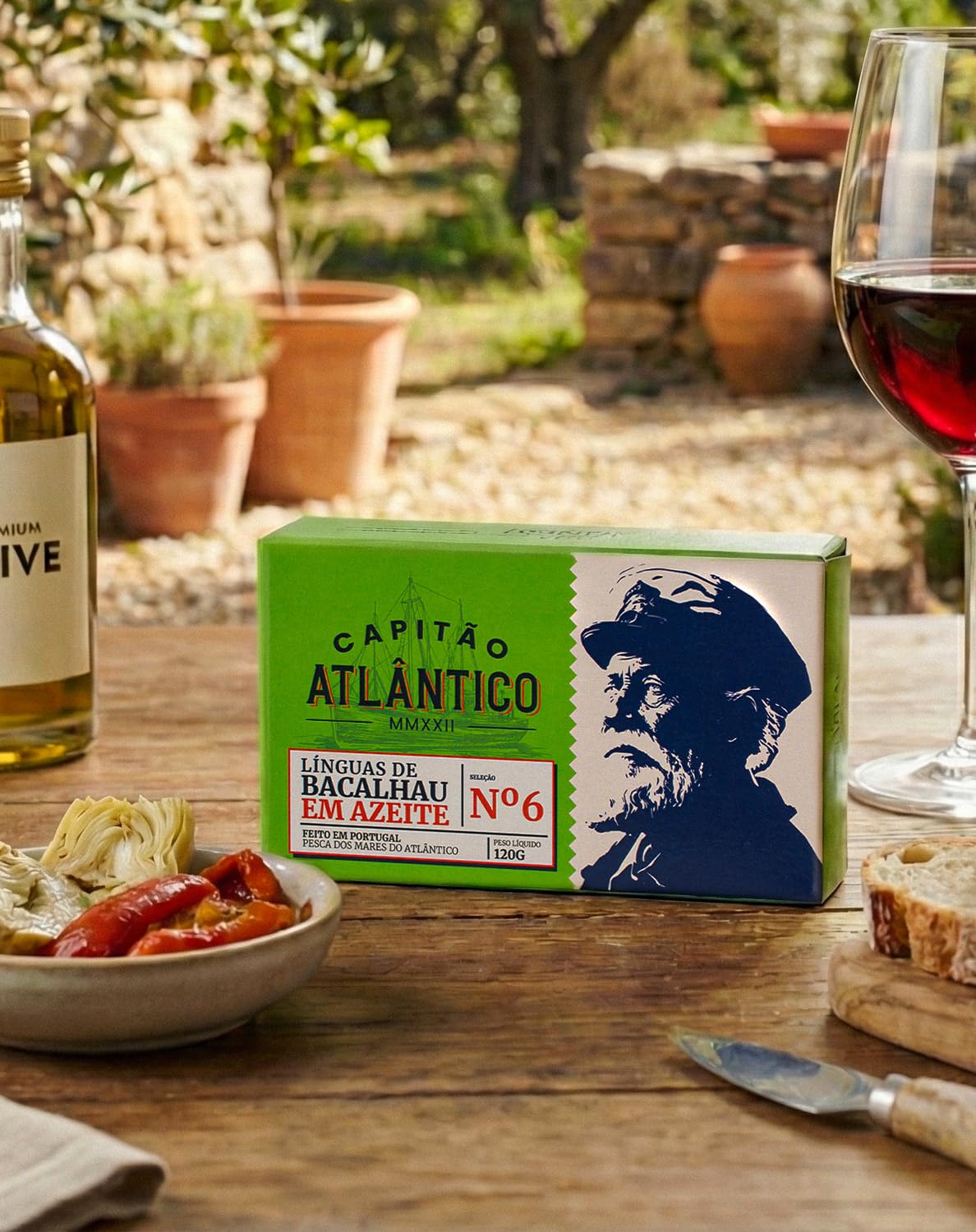 Lenguas de Bacalao en Aceite de Oliva - Pack de 4 x 120g - Conservas de Pescado Tradicionales Portuguesas - Marisco Listo para Comer - Lenguas de Bacalao en Lata para Cocinar, Tapas o Aperitivos