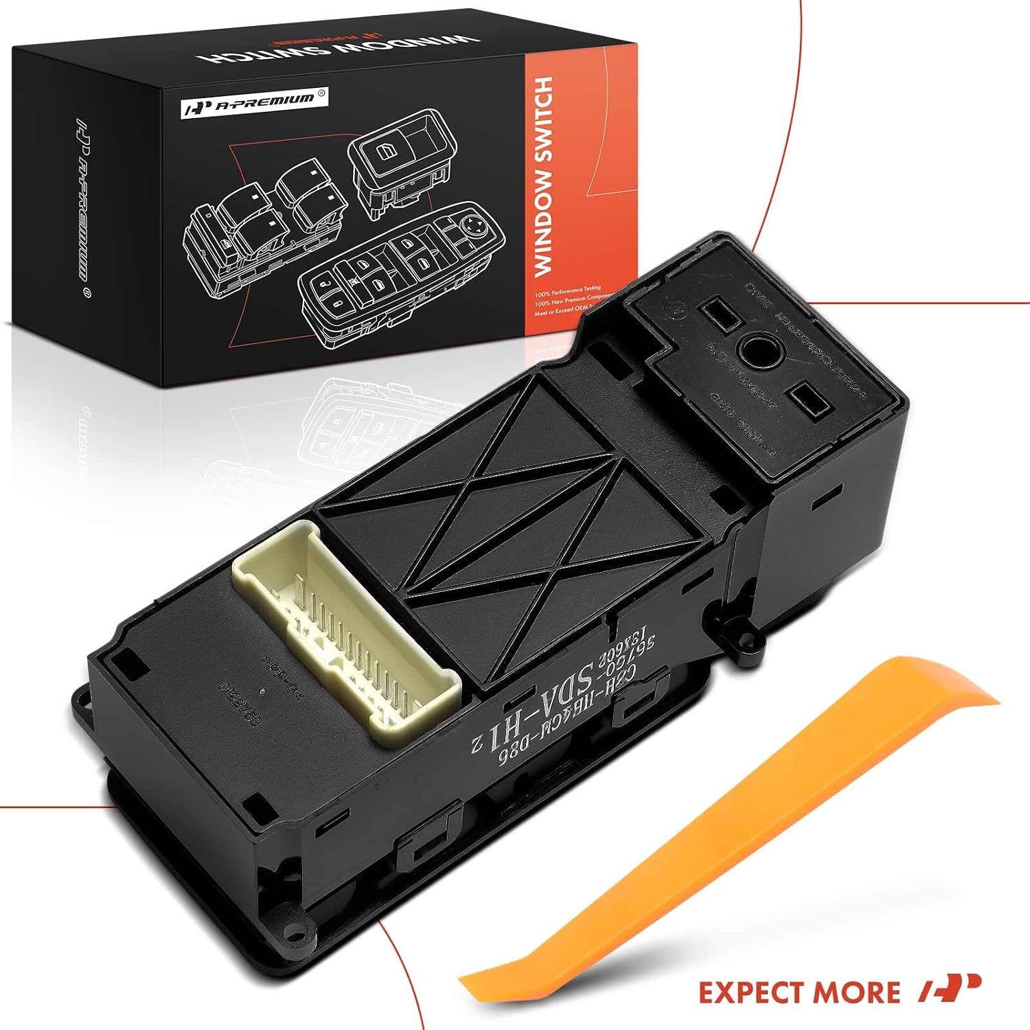 A-Premium Master Power Window Switch Compatible with Honda Accord 2003 2004 2005 2006 2007, Front Left Driver Side