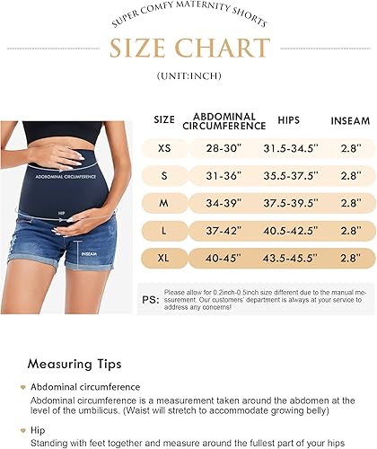 Miniatura 3 de HOFISH Pantalones de mezclilla elásticos para mujer, cómodos pantalones cortos de mezclilla para entrenamiento, casuales, para embarazo