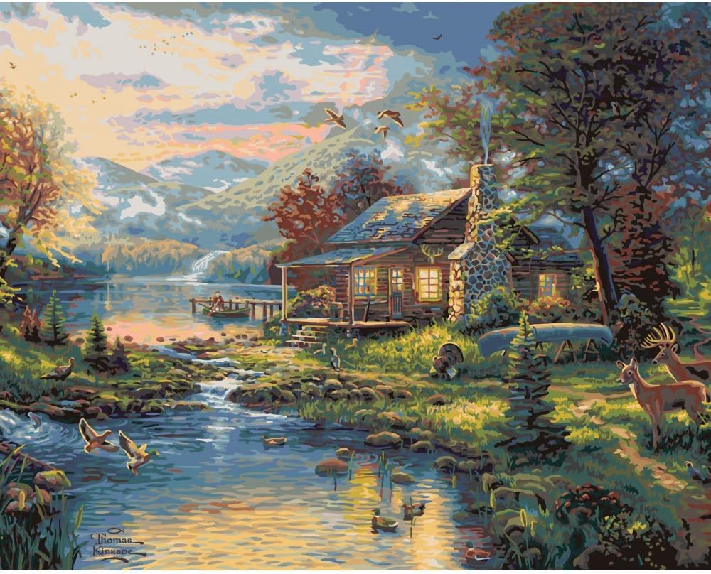 Plaid Creates Paint by Number Kit (16 by 20-Inch), 21795 Nature's Paradise