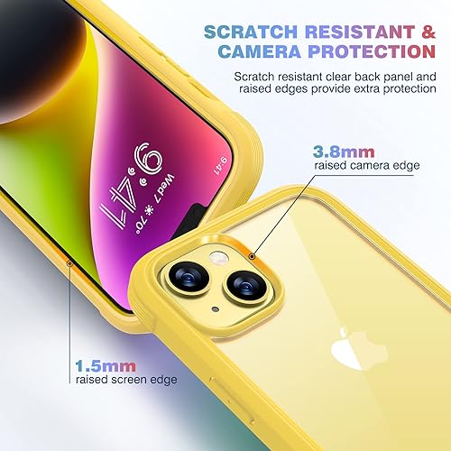 Miniatura 1089 de Diaclara - Funda diseñada para iPhone 14 Pro Max, resistente, de cuerpo completo, con protector de pantalla sensible al tacto y antiarañazos + Blanco