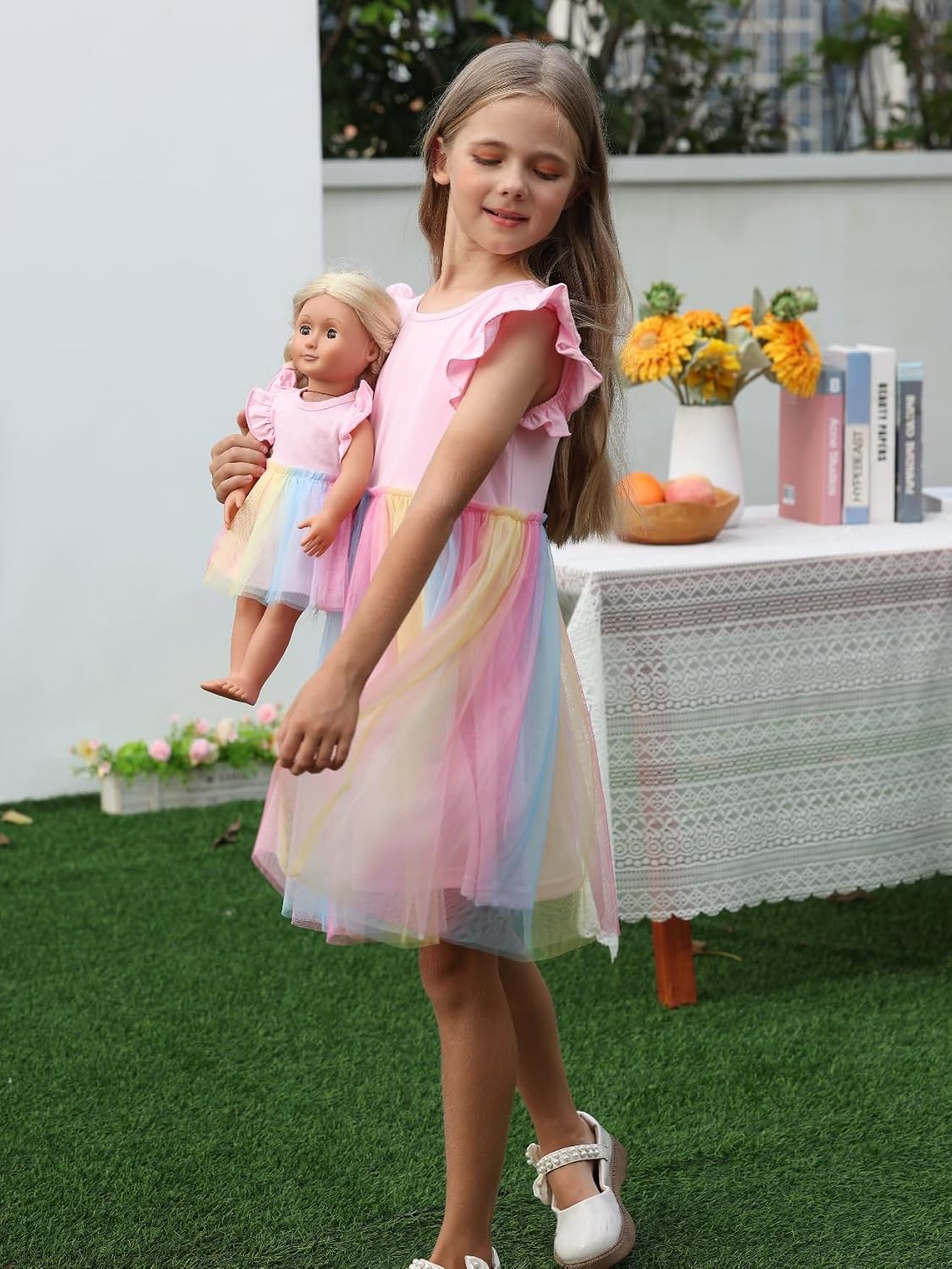 Bow Dream Tutu Tulle Party Flower Girl Dress