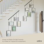 Umbra Exhibit Picture Frame Gallery Set, Adjustable Wall Collage Displays Five Photos (Two 4x6" and Three 5x7"), Set of 5, Black
