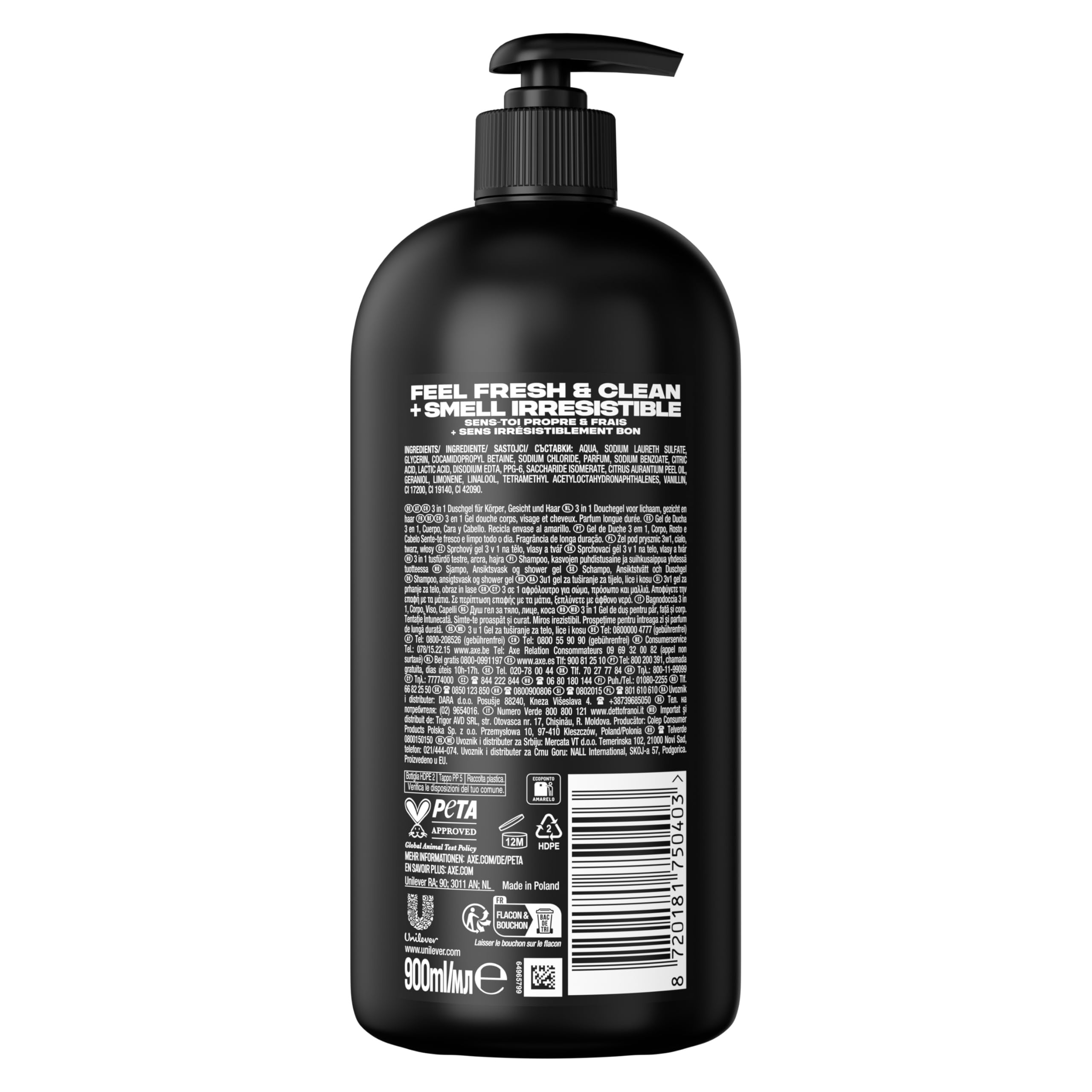 Axe Duschgel Dark Temptation Pumpspender 900 ml – Ansicht 2