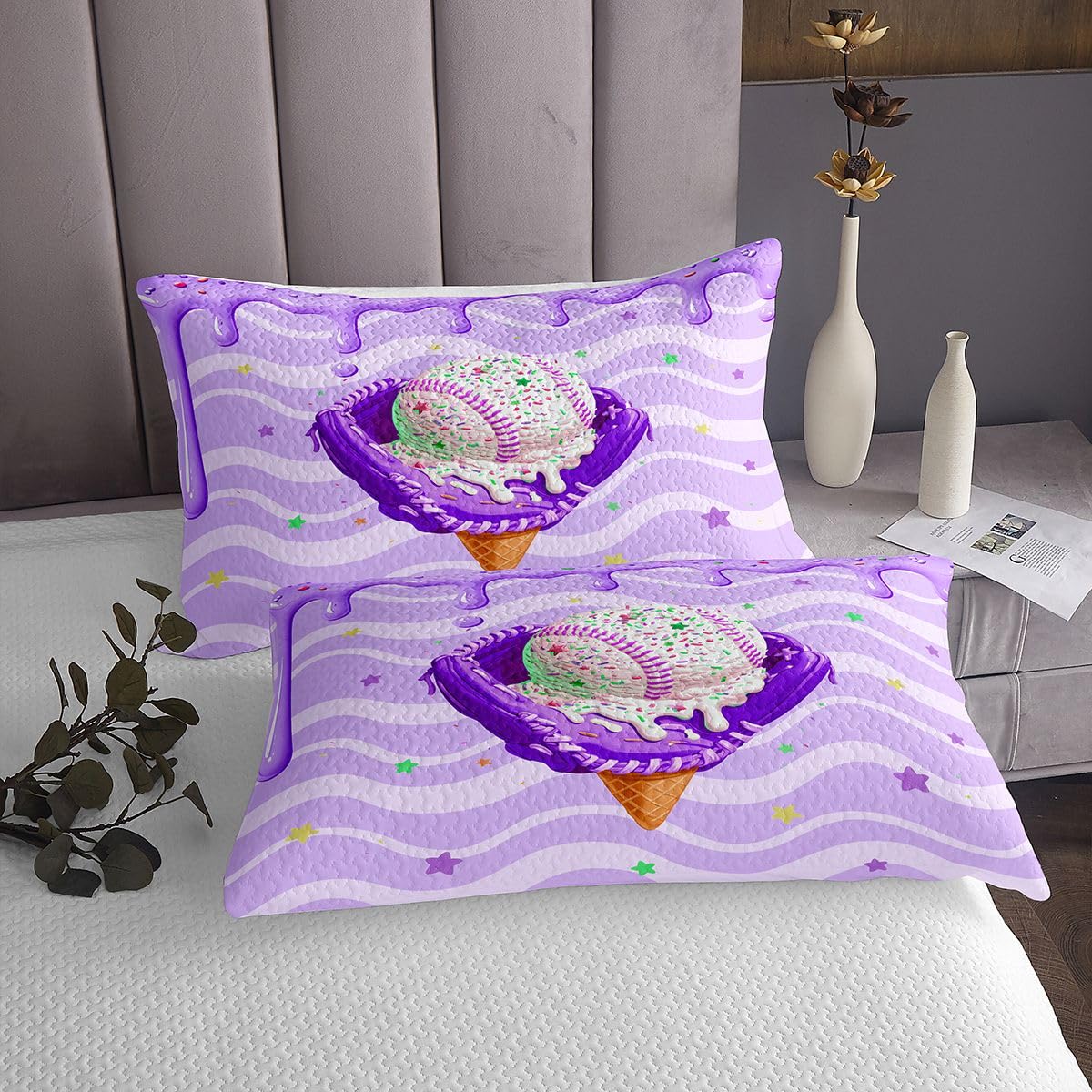 Homewish Eiscreme Waffel Bedspread 240x260cm