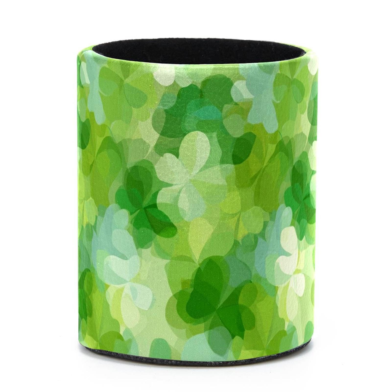 VAPOKF Round Pencil Holders for Desk, Shamrock Pen Holders Pen Pot Makeup Brushes Storage Desktop Stationery Supplies Organiser for Home Office