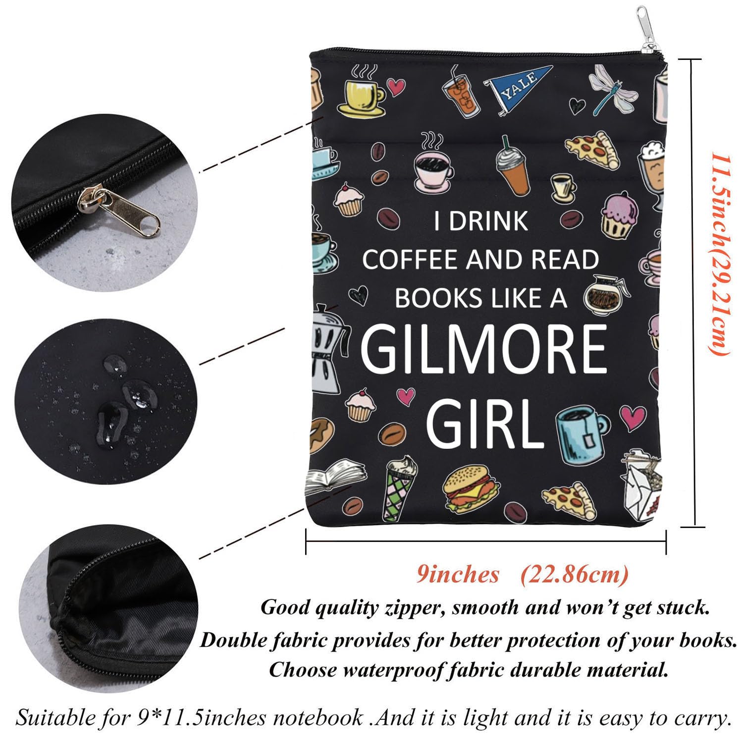 Luke's Diner Book Sleeve – Copertina per libro ispirata a Gilmore Girls, regalo per amanti del caffè