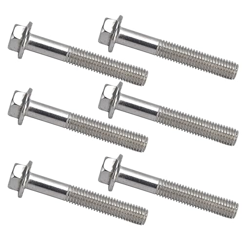 Miniatura 6 de Tornillos, 20 pernos de tornillo M10x1.5 A270 pernos de cabeza hexagonal con brida de acero inoxidable con junta DIN6921 (M10x65)
