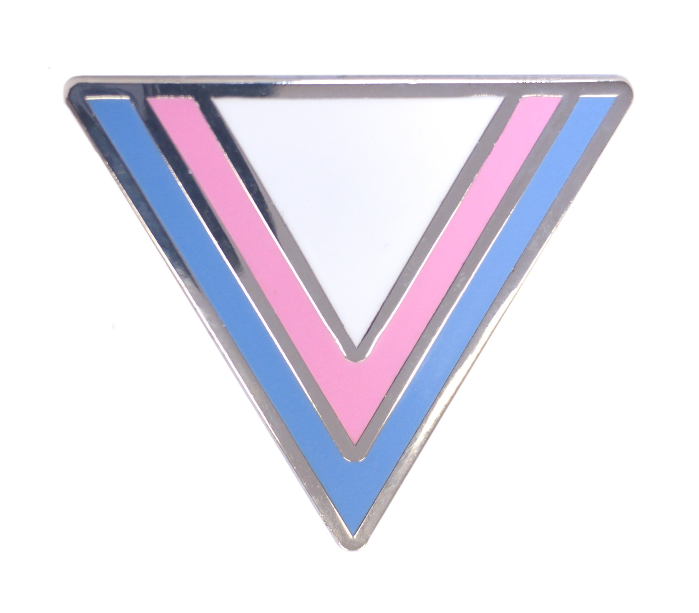 Transgender Pride Flag Triangle - Lapel or Fabric Pin