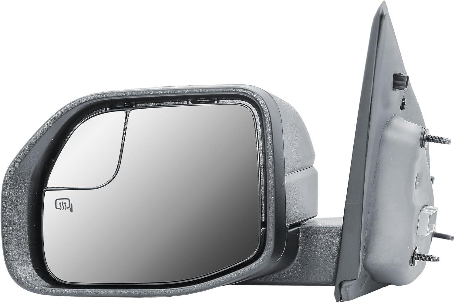 Replacement Driver Left Side Door Mirror Power and Heated Glass with Blind Spot Glass Textured Black Cover for 2022-2025 Ford Maverick