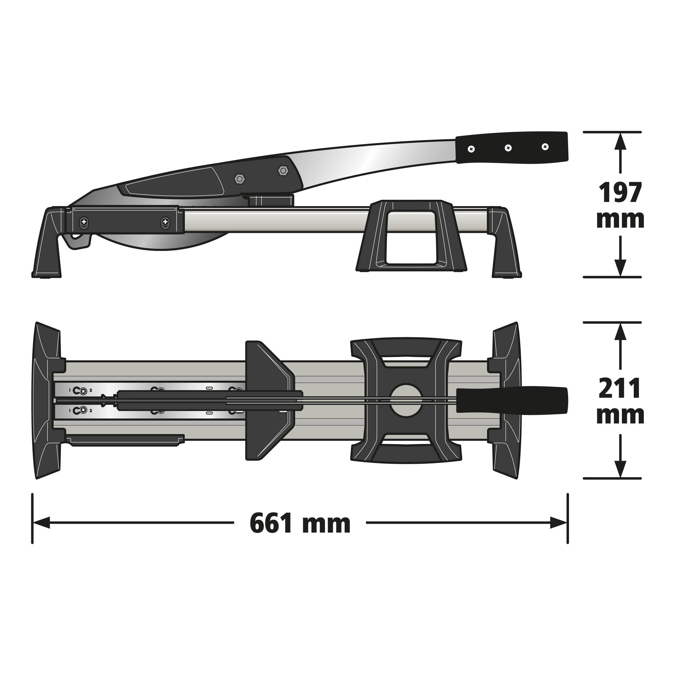 wolfcraft Set per "Trasferimento degli angoli e taglio del laminato" I 8658000 I 2 strumenti pratici per la posa di vinile e laminato VLC 800
