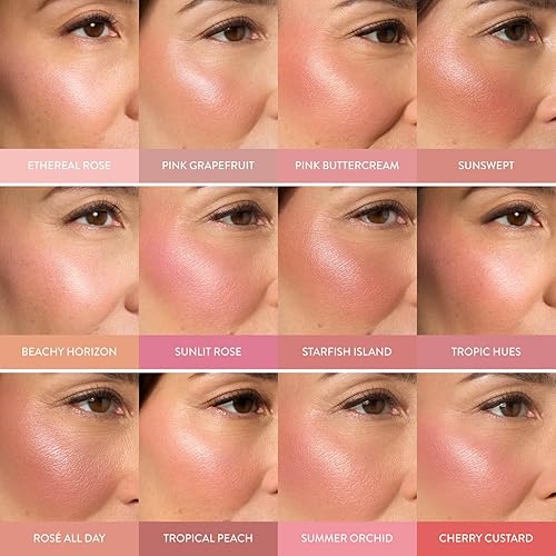 Miniatura 3 de LAURA GELLER NEW YORK Blush-n-Brighten - Rubor horneado marmoleado para mejillas - Tono Pink Grapefruit (pomelo rosado), acabado satinado - Color