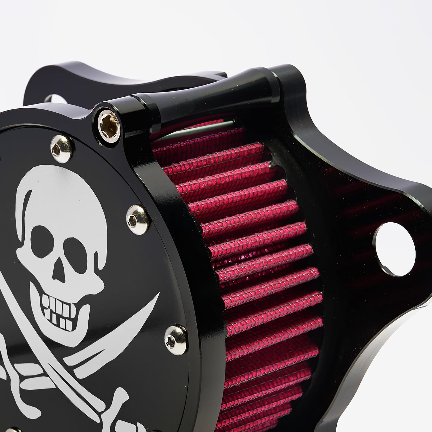 883 Air Filters Accessories Motorcycle Air Cleaner Intake Filter Kit For Harley Sportster Iron 883 Dark Custom XL883 1200 2004-2015 Models (Skull Swords Style)