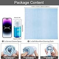 Vista 2 de Spray limpiador de pantalla de automóvil, kit de limpieza de niebla táctil walrfid para CD Disco DVD VCD, limpiador de pantalla para televisor