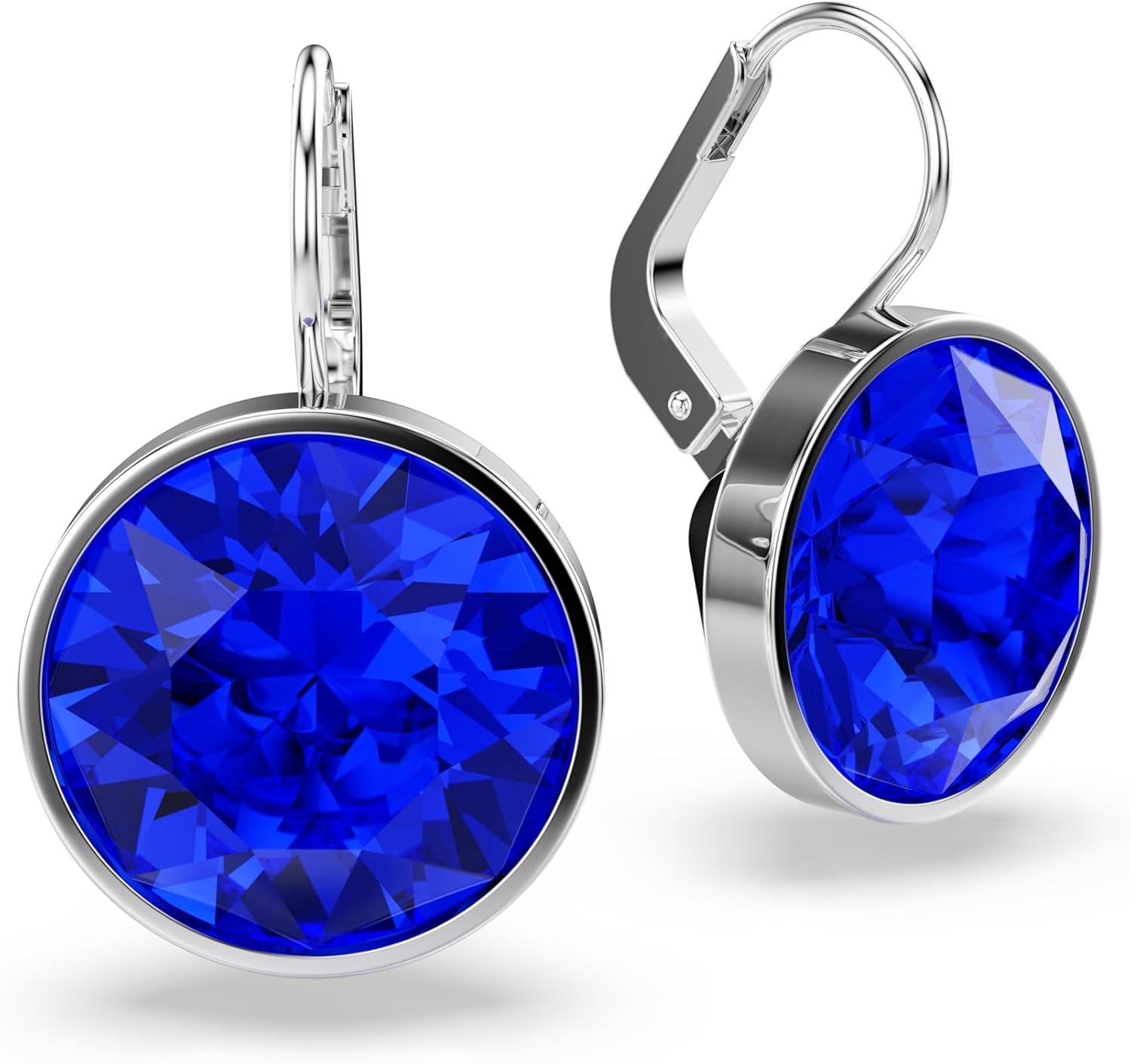 Swarovski Bella Drop Earrings, Round Cut Crystal, Lever Back Closure