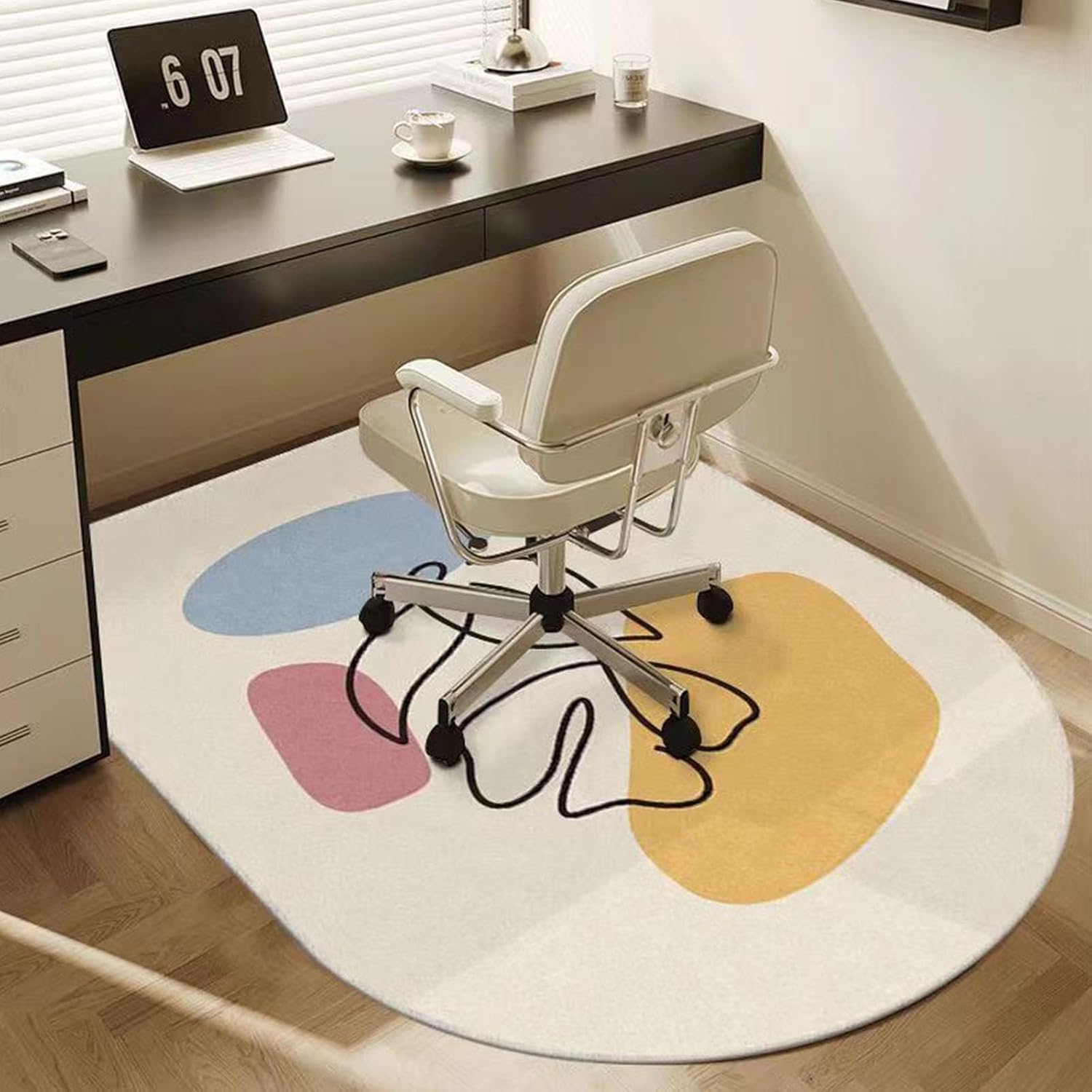 SSDDLZEQ Premium durable range Artistic-style Office Chair Mats, Suitable For Protecting Wooden Floors In The Home(Speckled,100x160cm)