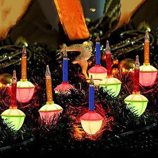 SUNSGNE Christmas Bubble Lights, 8.8Ft Vintage Bubble Lights with 10 Mul...