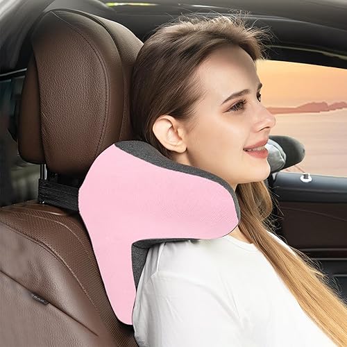 Soporte para la cabeza del asiento del automóvil, diseño ergonómico, transpirable, extraíble, cómoda para viajes, almohada para el cuello del