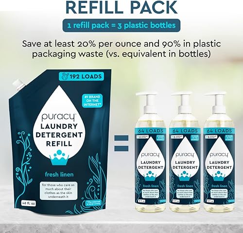 Miniatura 6 de Puracy Detergente para ropa – Detergente líquido alimentado por enzimas, detergente natural para ropa visto en TikTok, no tóxico