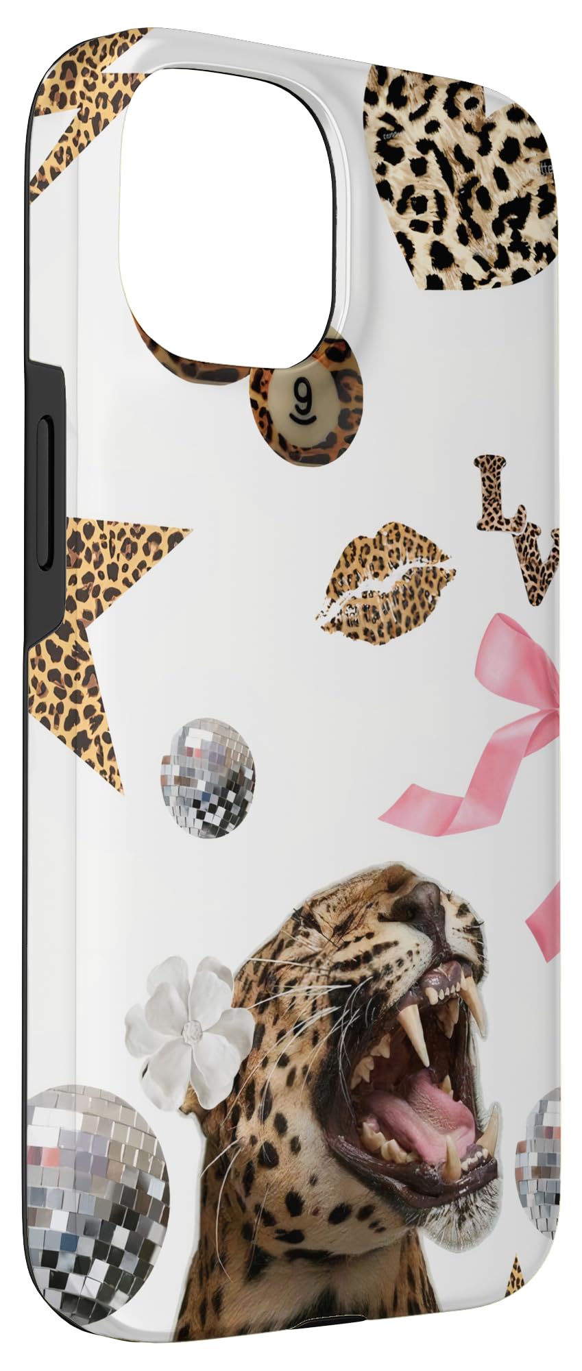 Qizjio Preppy Cheetah Leopard Print Phone Case Shockproof Protective Coquette Bow Phone Cover For IPhone 12 / IPhone 12 Pro