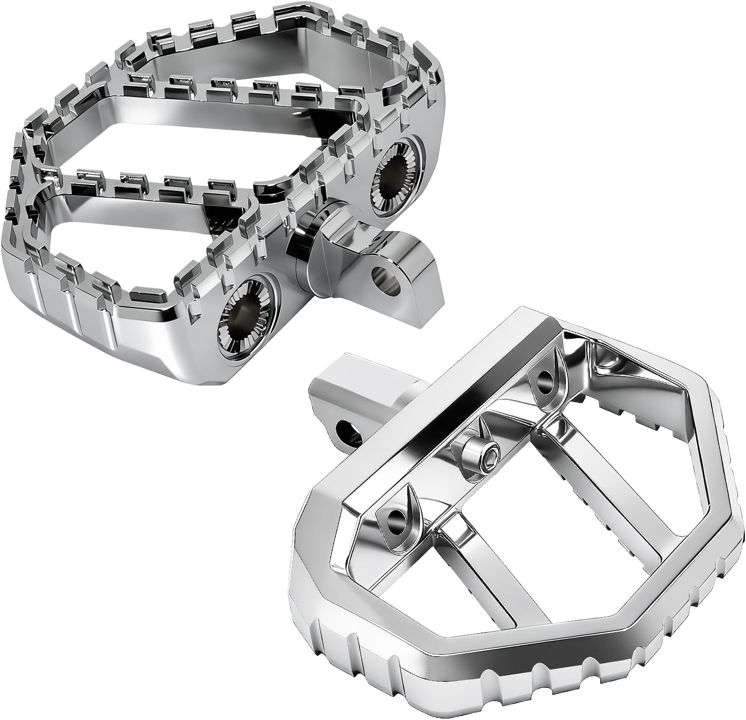 Chrome Universal Adjustable Mini Floorboards FootPegs for Harley Touring Road King/Street Glide/Road Glide/Electra Glide,Dyna,Sportster 883 XL,Softail Fat Bob/Street Bob Models