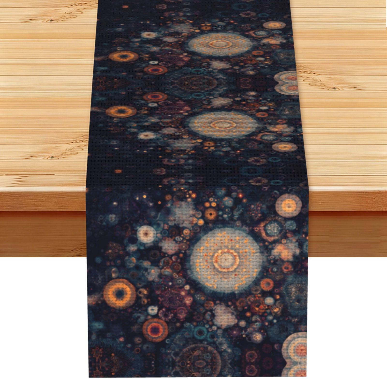 Collision of multiple colors Linen Feel Table Runner Wedding Party Home Decoration