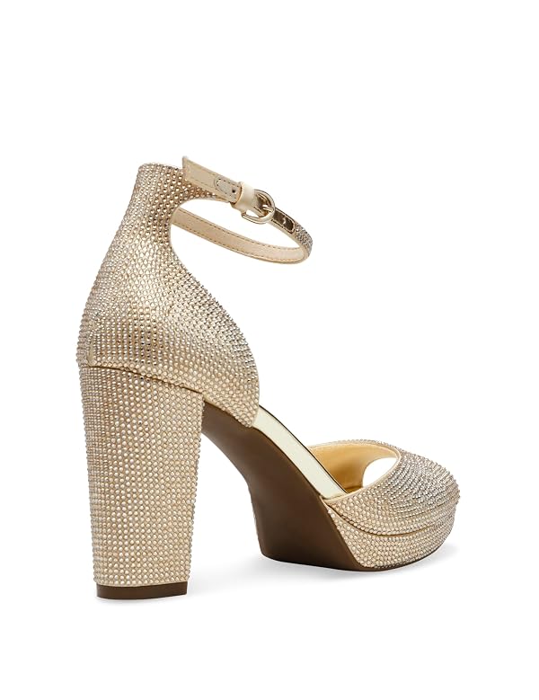 Anne Klein Women's High Heeled Platform Sandals Vista-C, Light Gold, 6 by Anne Klein - Used condition - Image 2