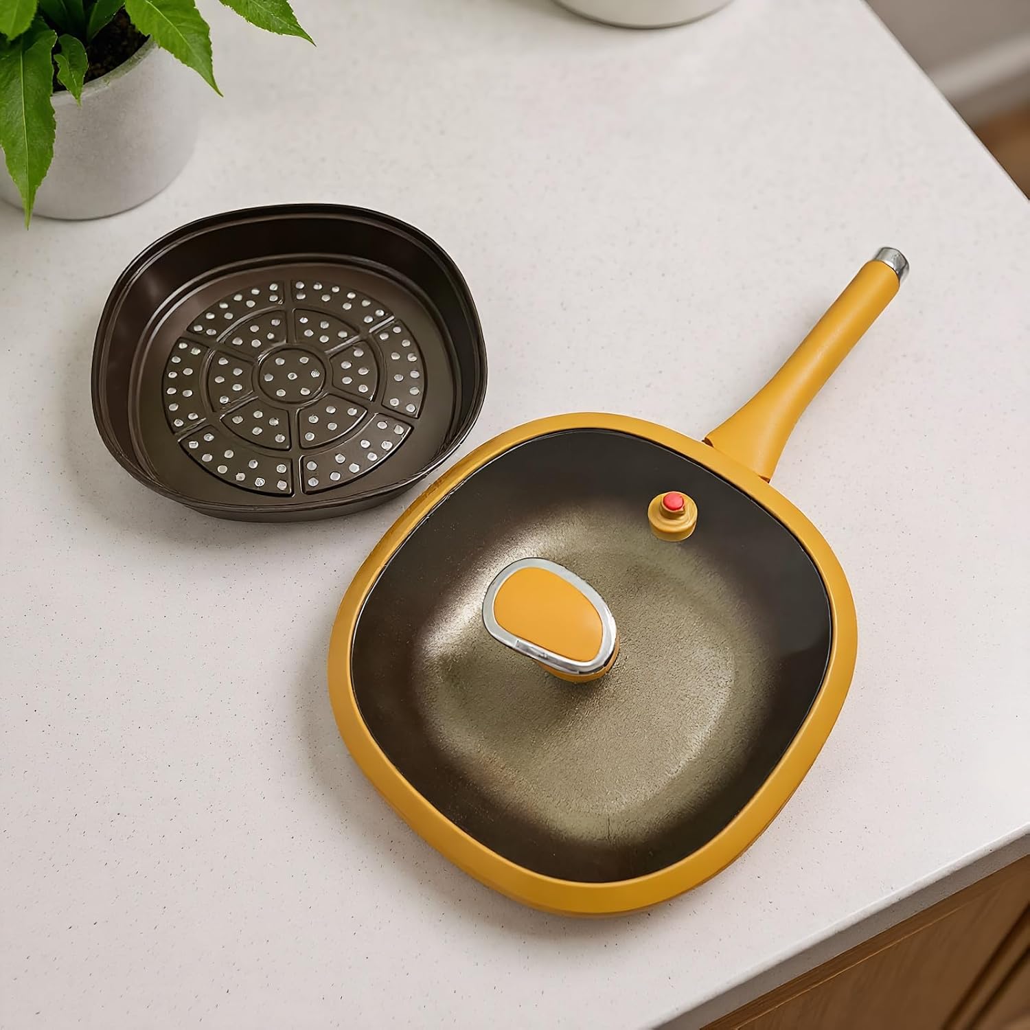 アムウェイ ノンスティックフライパン 蓋付 25cm キッチン/食器 ノン