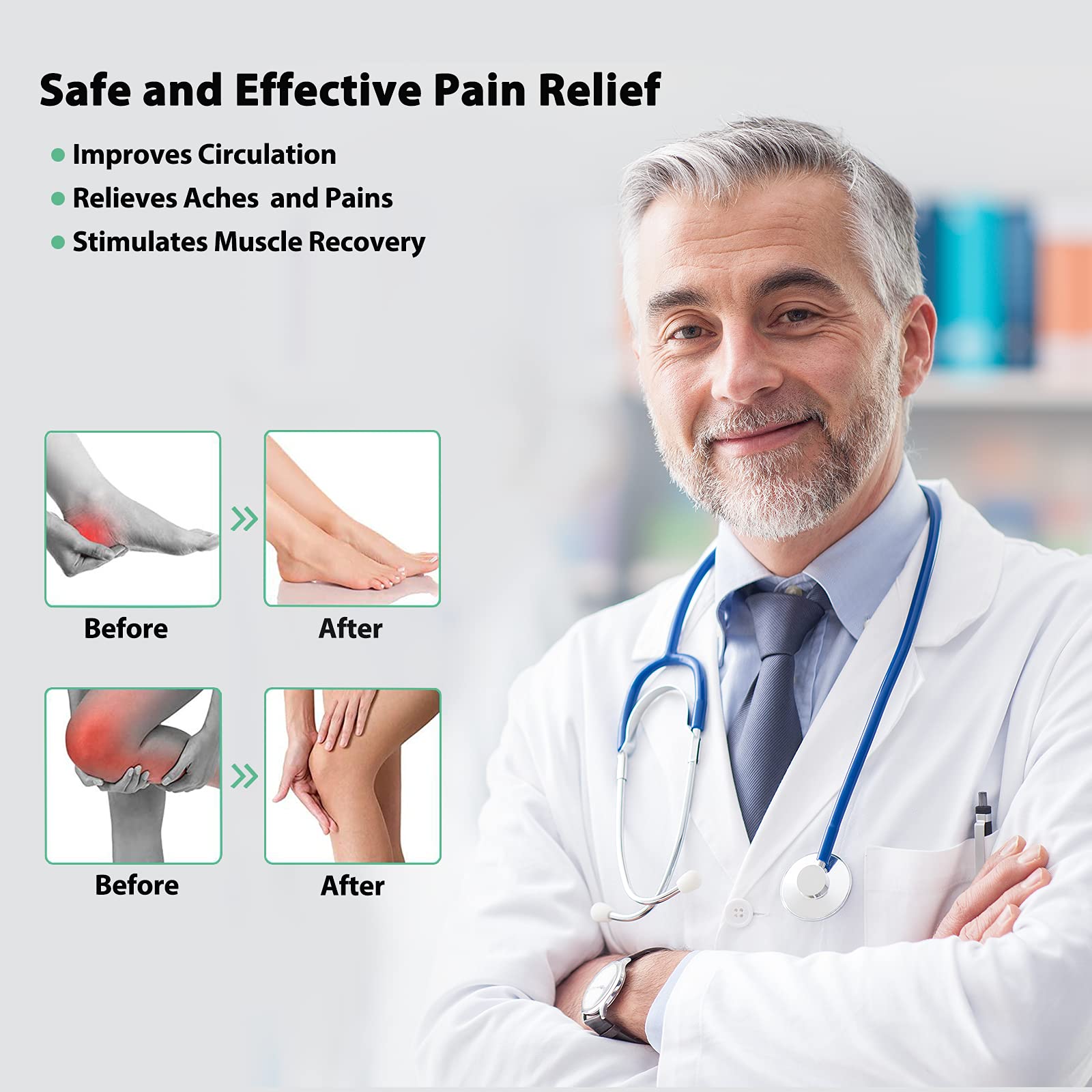 Buy Foot Circulation Stimulator (FDA) Electric Foot Massager with