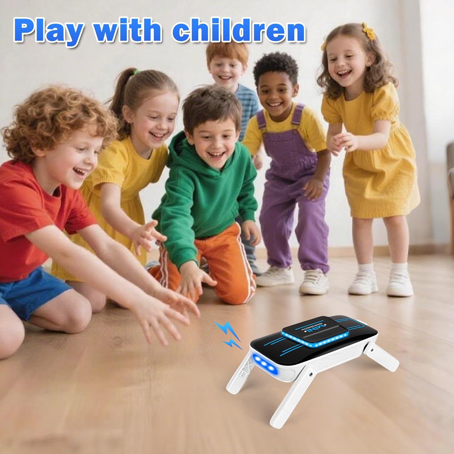 AI Robot Dog Toy for Kids Ages 3-8, Compact Exquisite Minimalist Design, Interactive Touch-Activated STEM Learning Toy