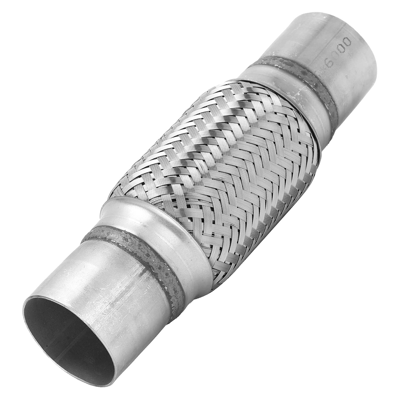 Tubo Flexible De Escape Universal, Fuelle De Escape Trenzado Doble Acero Inoxidable Flexible 57x250 Mm Plateado Para Automóvil Para Camión