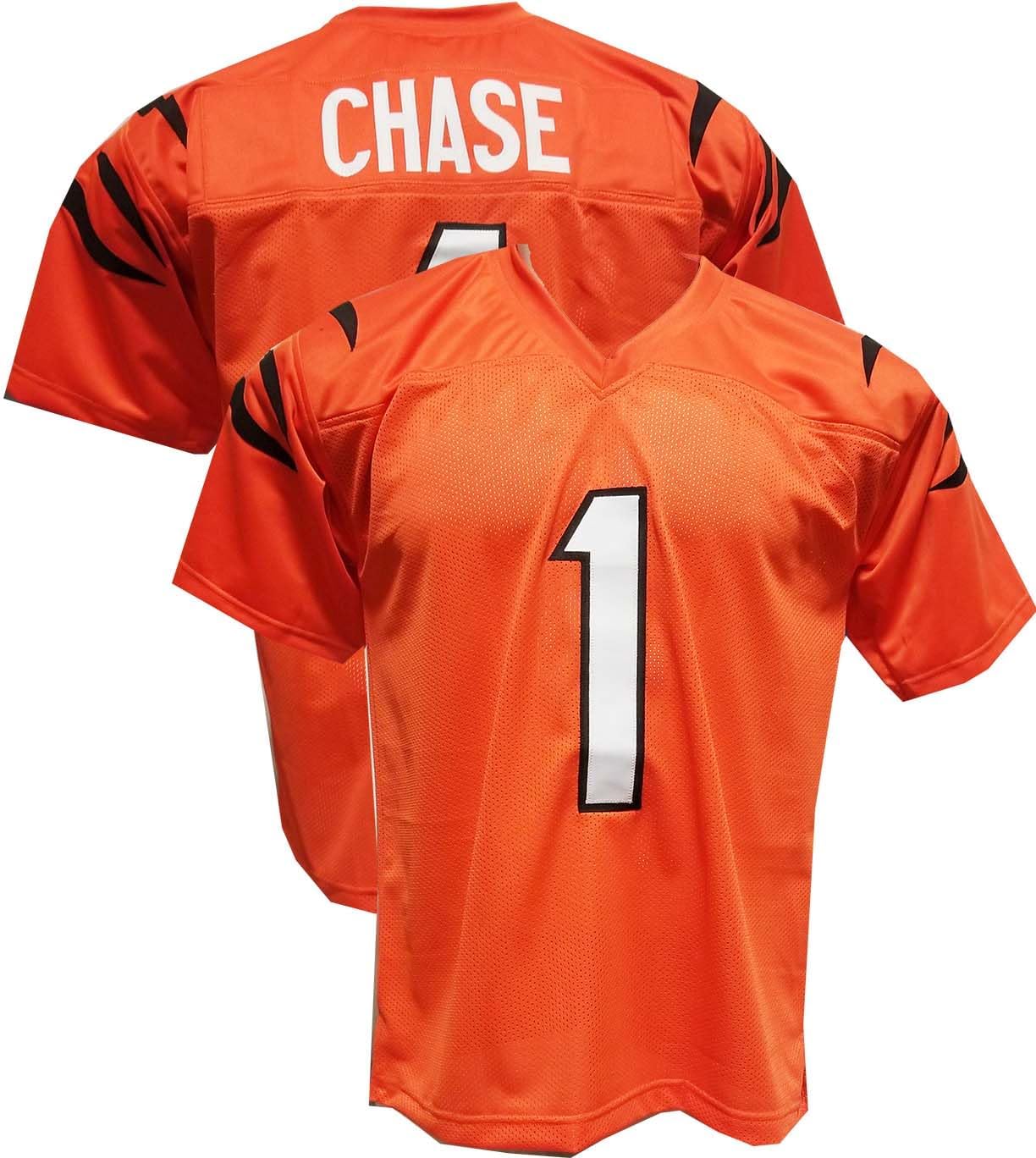 Custom Stitched Ja'Marr Chase Youth Orange Jersey Size Youth Large