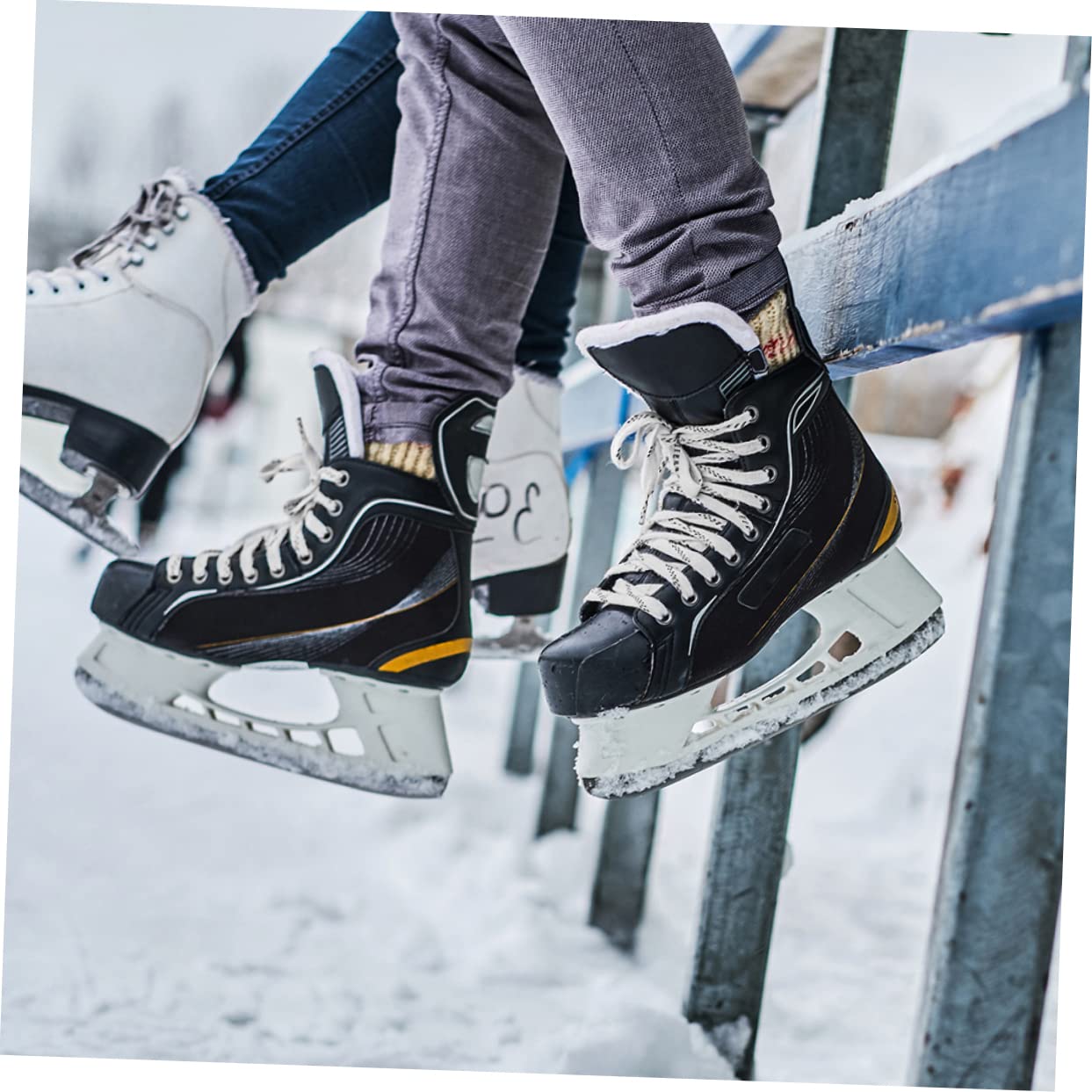 Didiseaon 6pares Cordones Para Patines De Hielo De Cordones Resistentes Fácil Instalación Mantienen Atados Para Deportes Sobre Hielo
