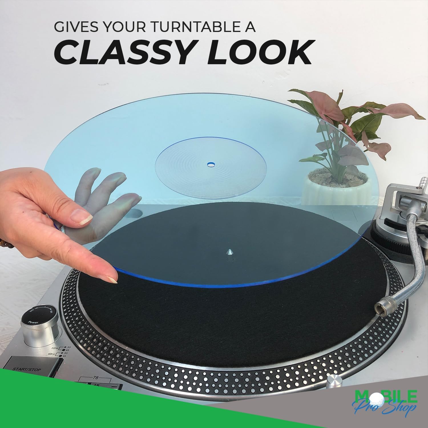 Acrylic Turntable Mat-Platter Vinyl Slipmat for 12 Inches LP Players-Reduced Noise & Improves Sound Quality & Provides Tighter Bass-Anti Static Record Player Mat.