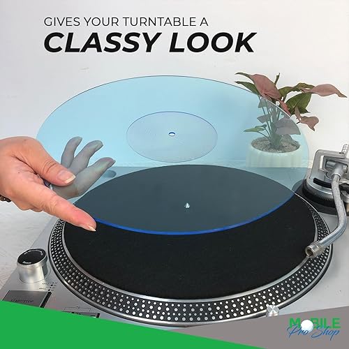 Miniatura 17 de Tapete acrílico para tocadiscos de vinilo para jugadores LP de 12 pulgadas, reduce el ruido y mejora la calidad del sonido y proporciona graves más