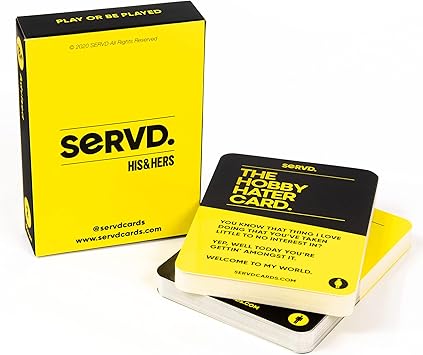 Servd - His Hers - The Hilarious Real-life Couples Card Game For Adults A Funny Couples Gift For Men And Women Amazoncouk Toys Games