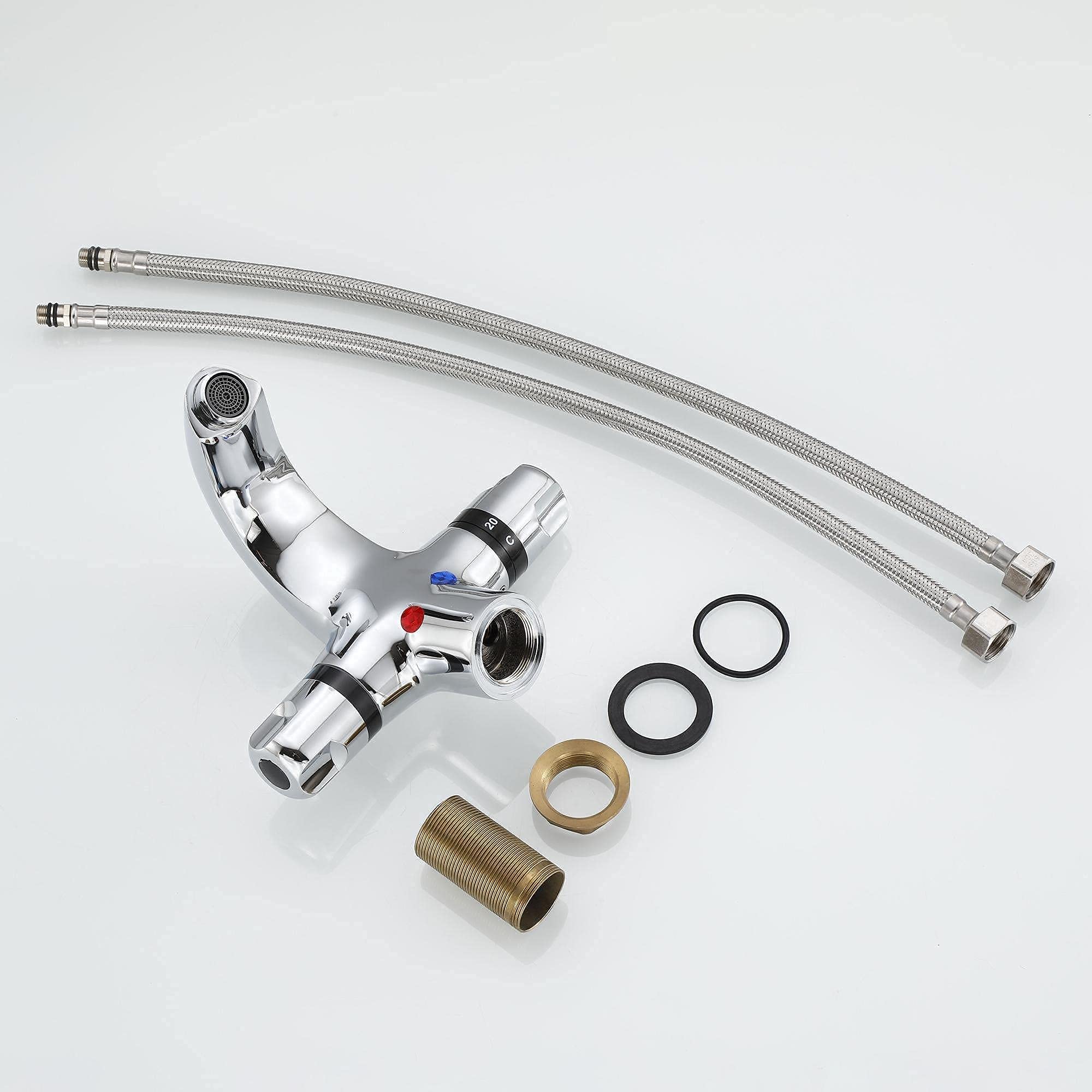 Rubinetto per lavabo con termostato, miscelatore termostatico, miscelatore per lavabo, rubinetto per lavabo, miscelatore per lavabo, miscelatore per lavabo, rubinetto termostatico,cromato